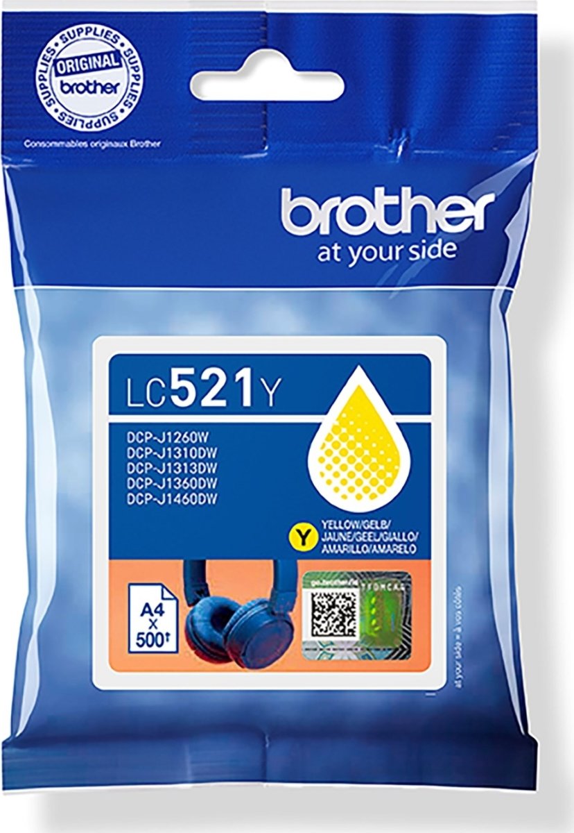 Brother LC521Y bläckpatron, gul
