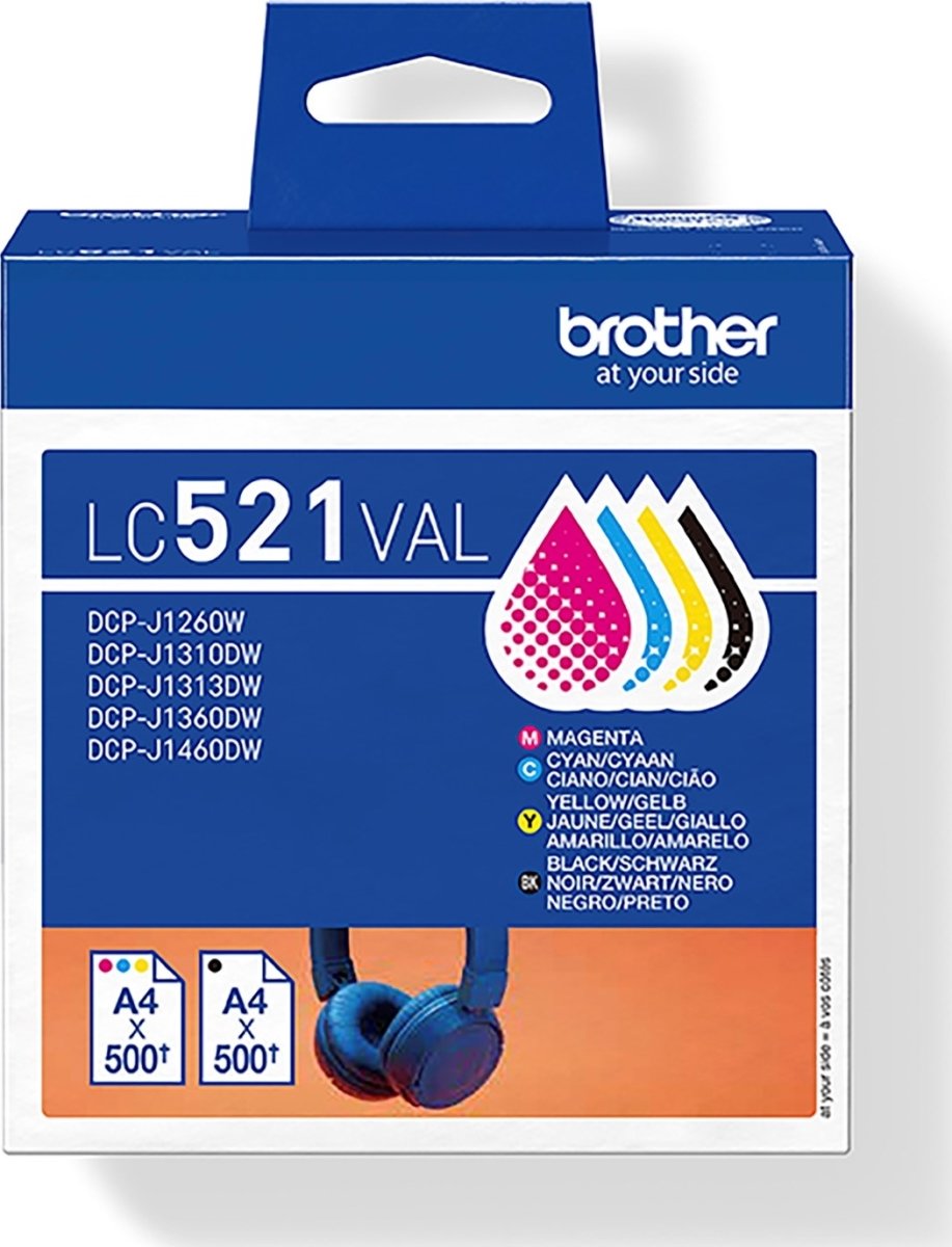 Brother LC521VAL flerpack bläckpatroner, CMYK