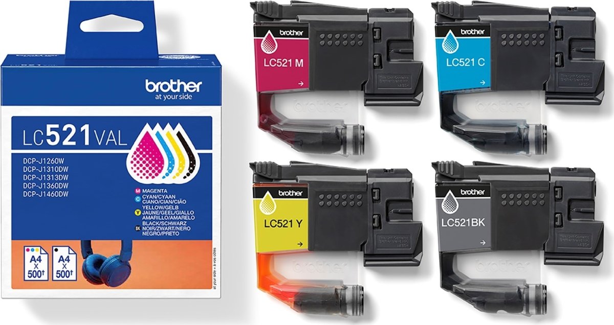Brother LC521VAL flerpack bläckpatroner, CMYK