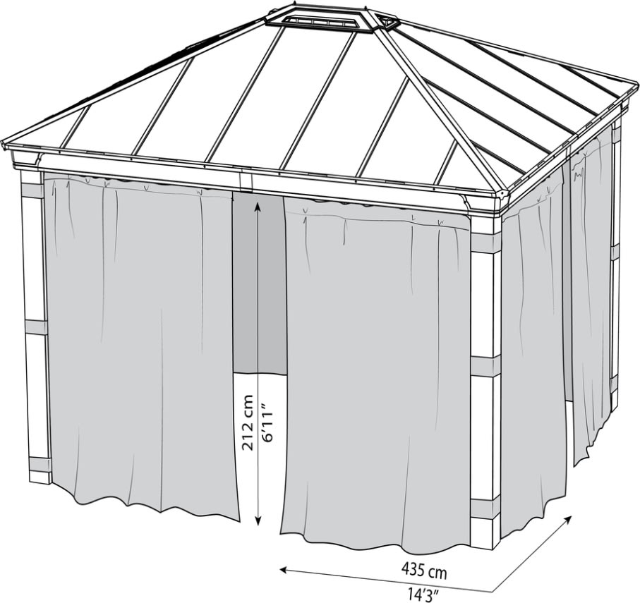 Palram Canopia Gardinset till Dallas 4,2 x 4,2 m