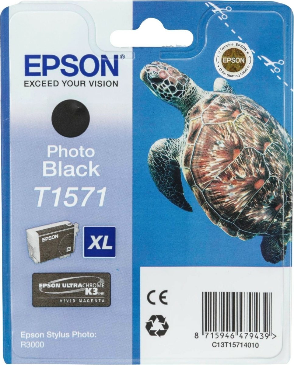 Bläckpatron Epson Nr. T1571/C13T15714010 Sv. 26 ml