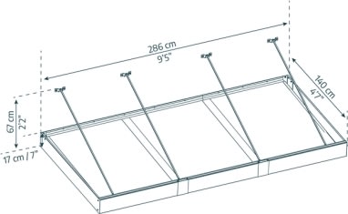 Palram Canopia Sophia XL 3000 dörrbaldakin, grå