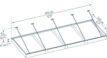 Palram Canopia Sophia XL 4000 dörrskydd, grå