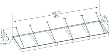 Palram Canopia Sophia XL 5000 dörrtak, grå