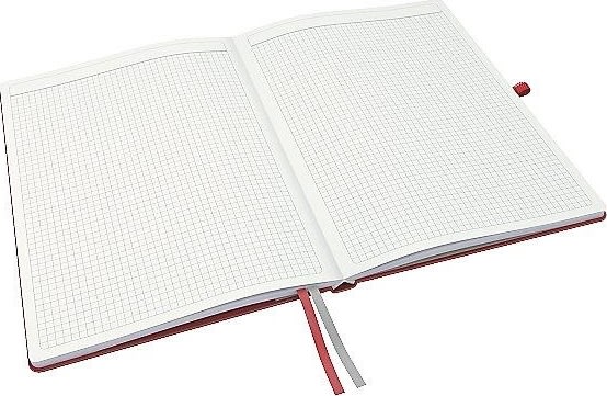 Leitz Complete anteckningsbok A4, rutat, röd