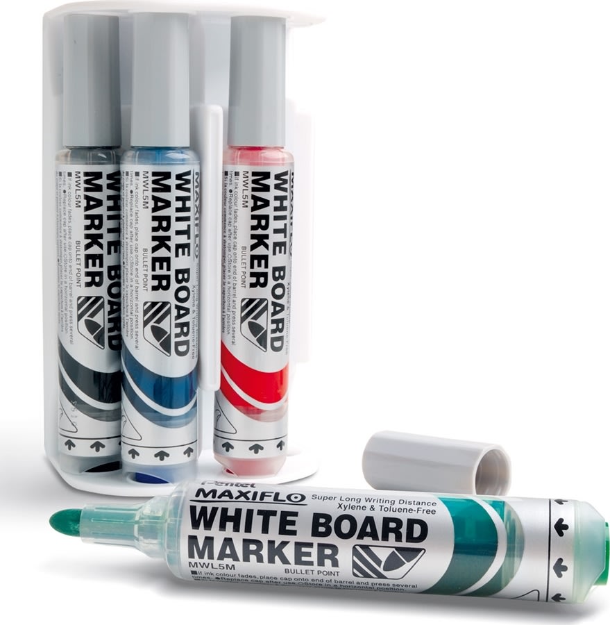 Pentel Maxiflo Magnetisk torkare inkl. 4 pennor