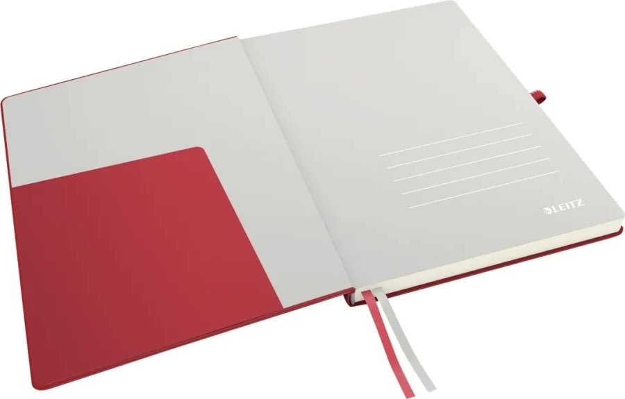 Leitz Complete anteckningsbok A4, linjerat, röd