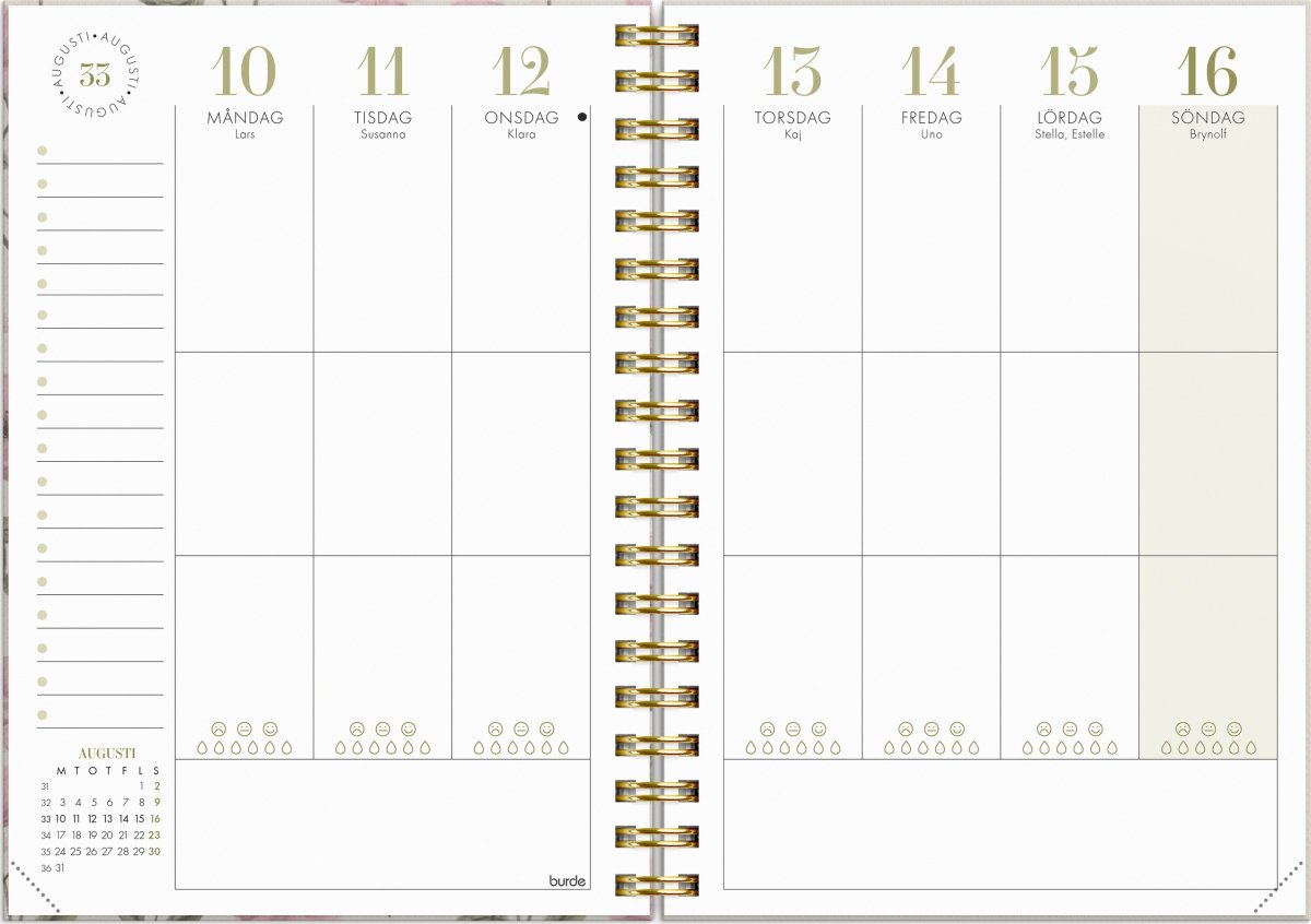 Burde 2026 Kalender, Life Planner, Essentials A6