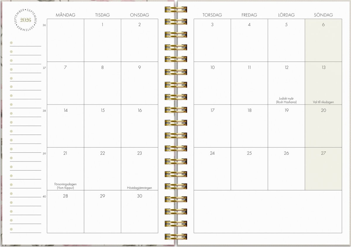 Burde 2026 Kalender, Life Planner, Essentials A6