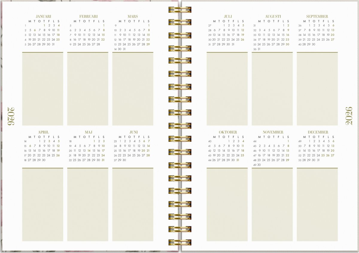 Burde 2026 Kalender, Life Planner, Essentials A6