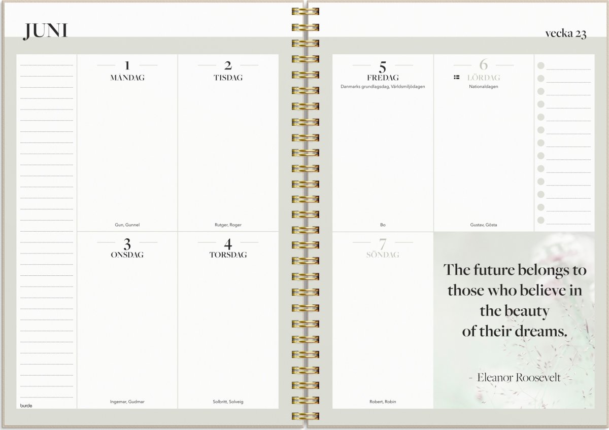 Burde 2026 Kalender, Life Planner, Inspiration