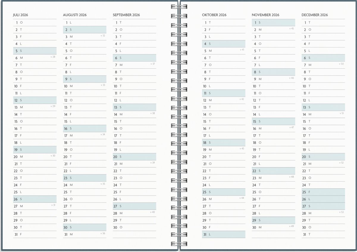Burde 2026 Kalender, Life Planner, To Do