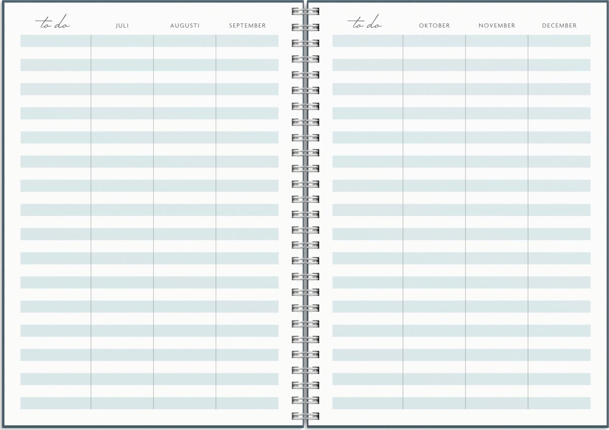 Burde 2026 Kalender, Life Planner, To Do
