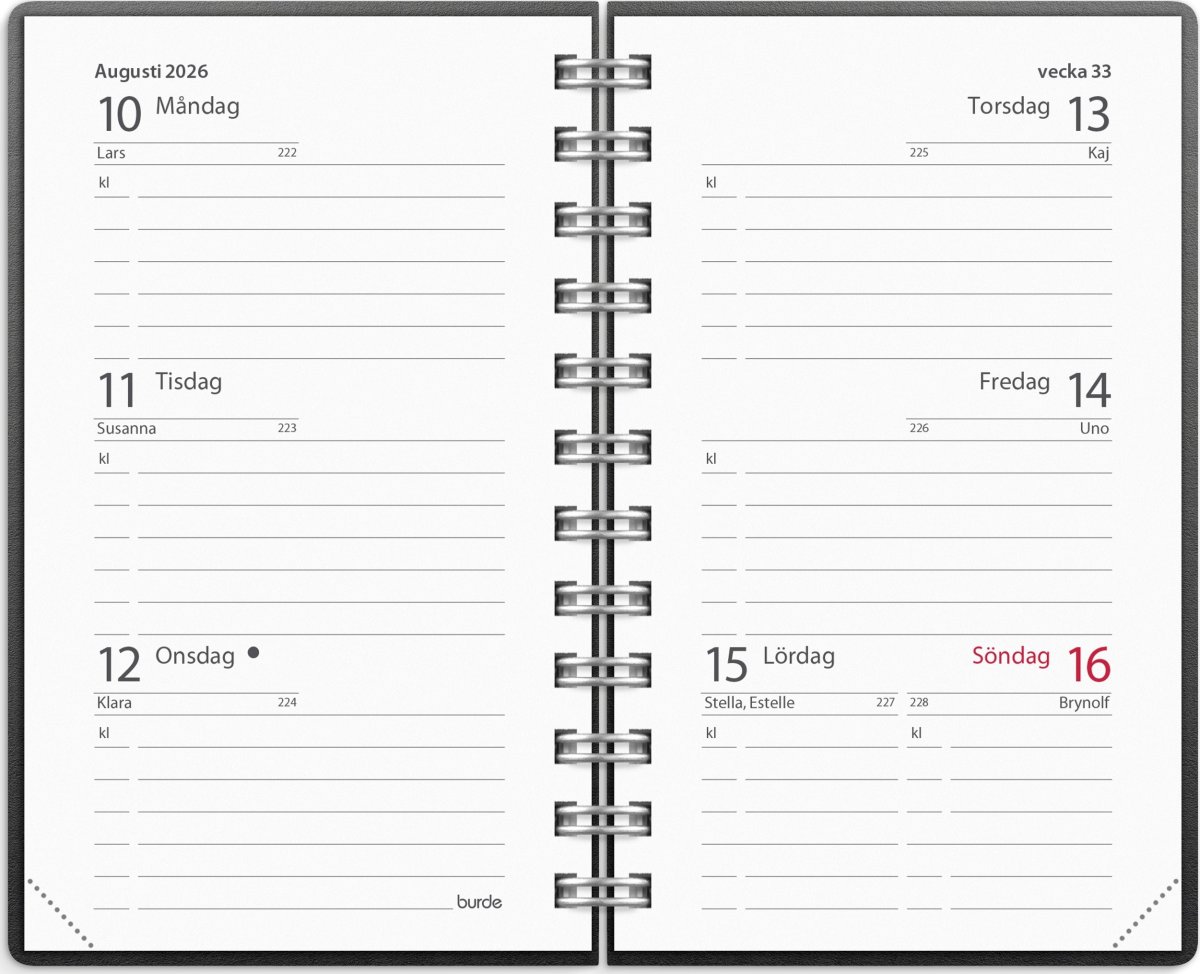 Burde 2026 Kalender Mini Eco Line