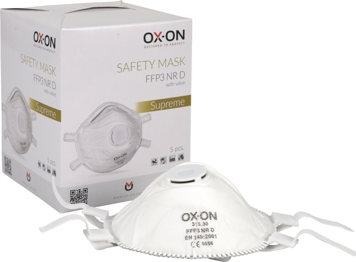 OX-ON Dammmask Supreme FFP3 NR D m/ventil, 5 st.