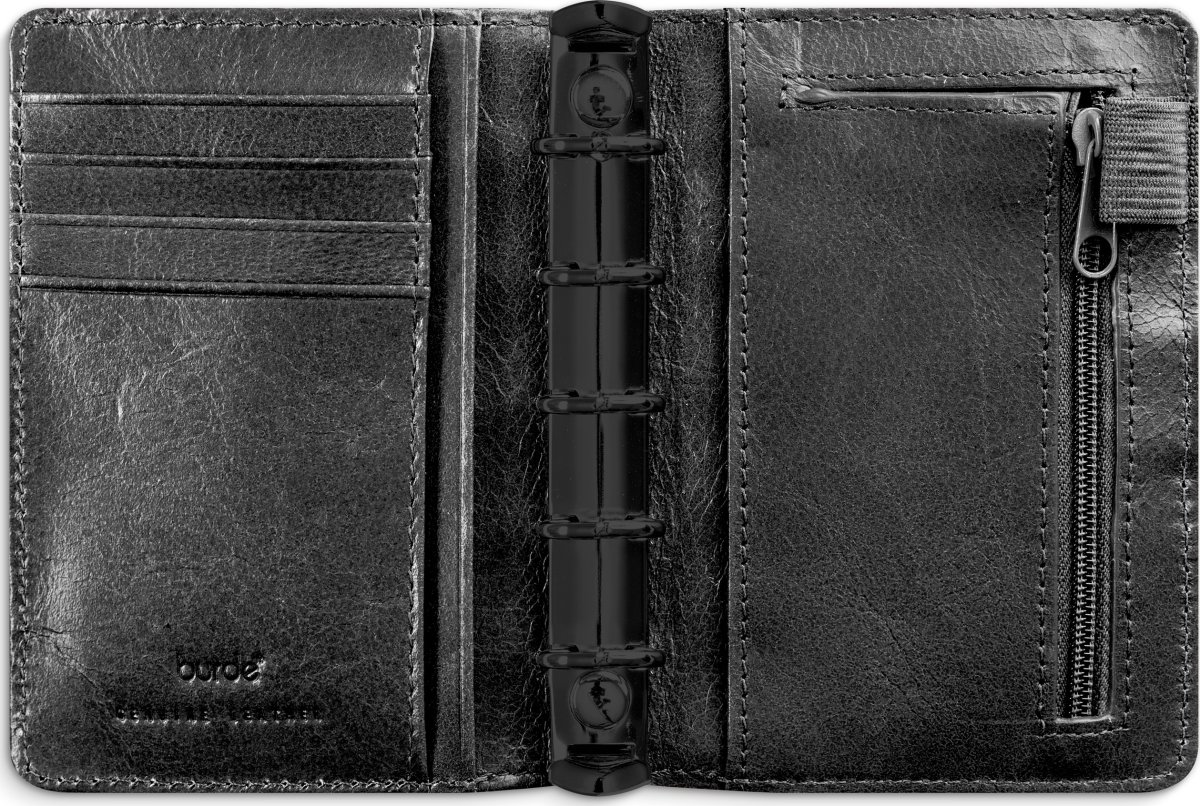 Burde 2026 Mini Systemkalender, Skinn, Svart