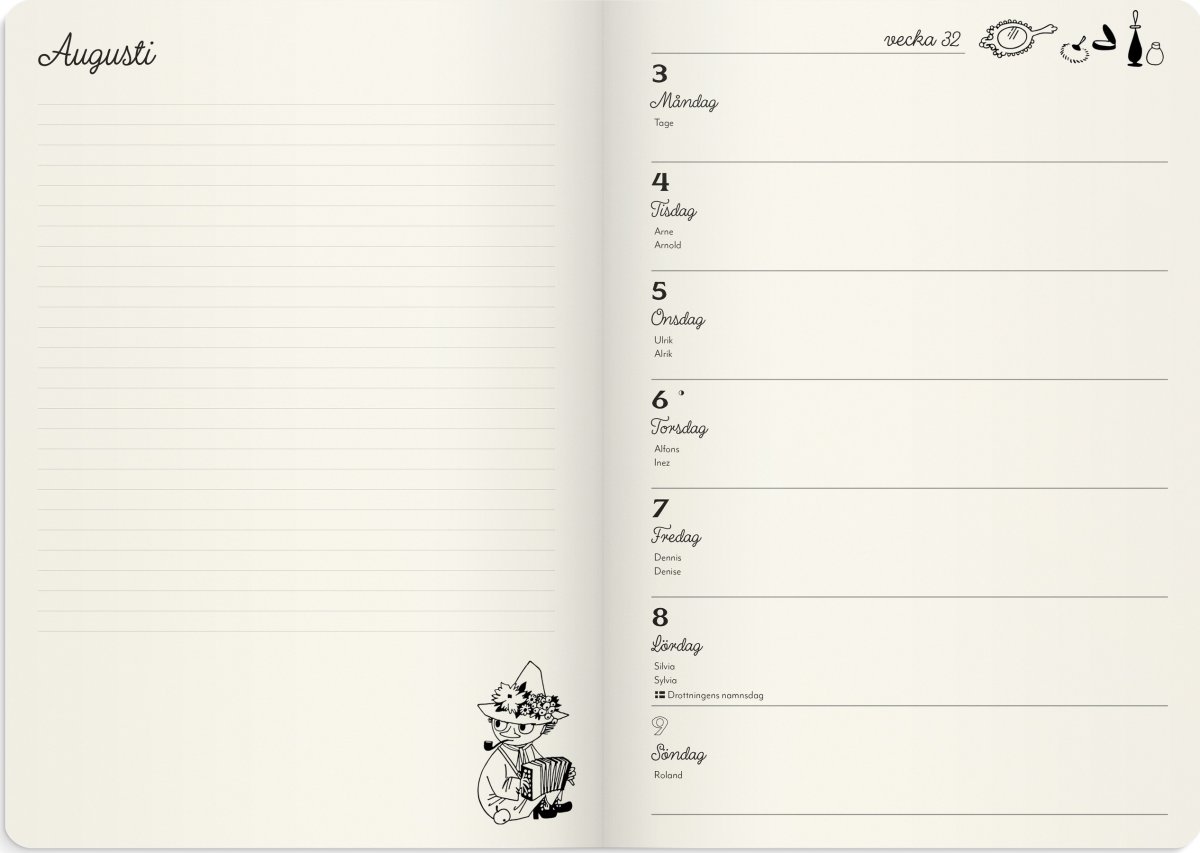 Burde 2026 Kalender, Mumin A5