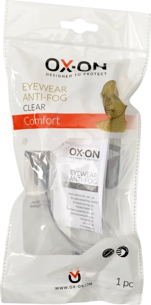 OX-ON Skyddsglasögon Anti-fog Comfort, Klar