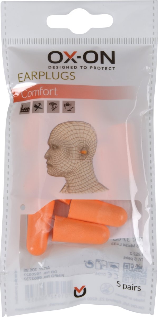 OX-ON Öronproppar Comfort, 39 db, 5 par