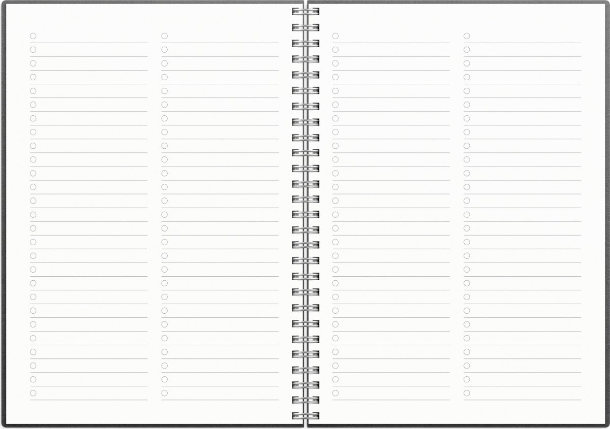 Burde 2026 Kalender Senator A5, Konstläder, Svart