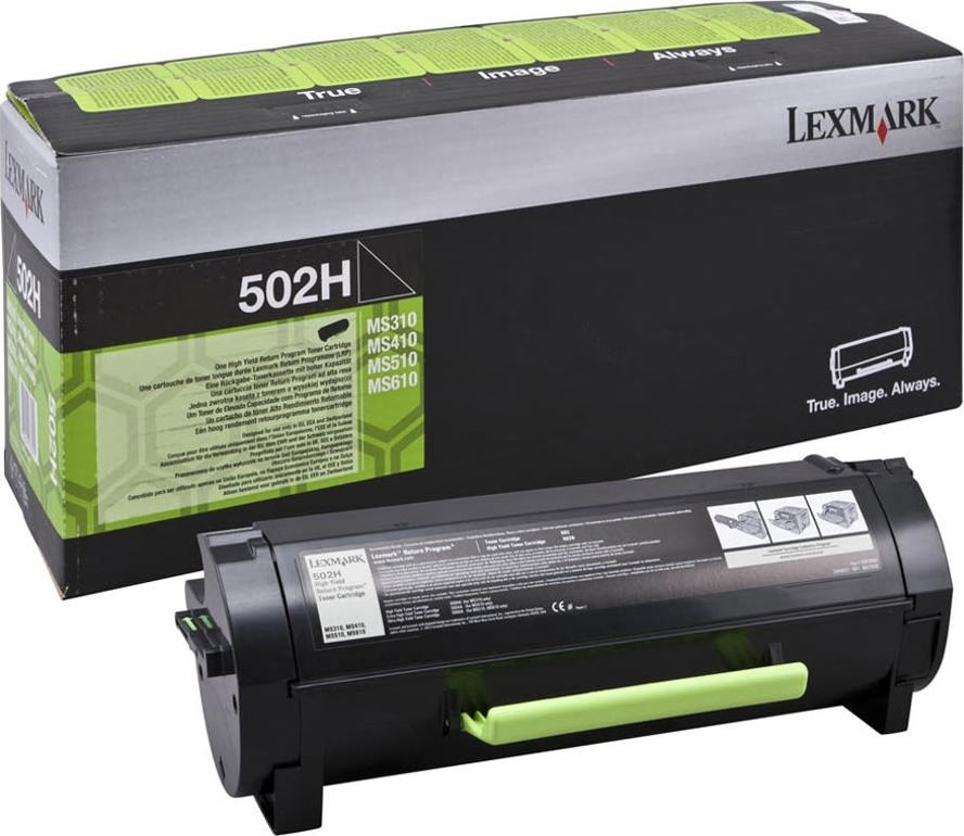 Toner Lexmark 502H Svart 5000 sidor