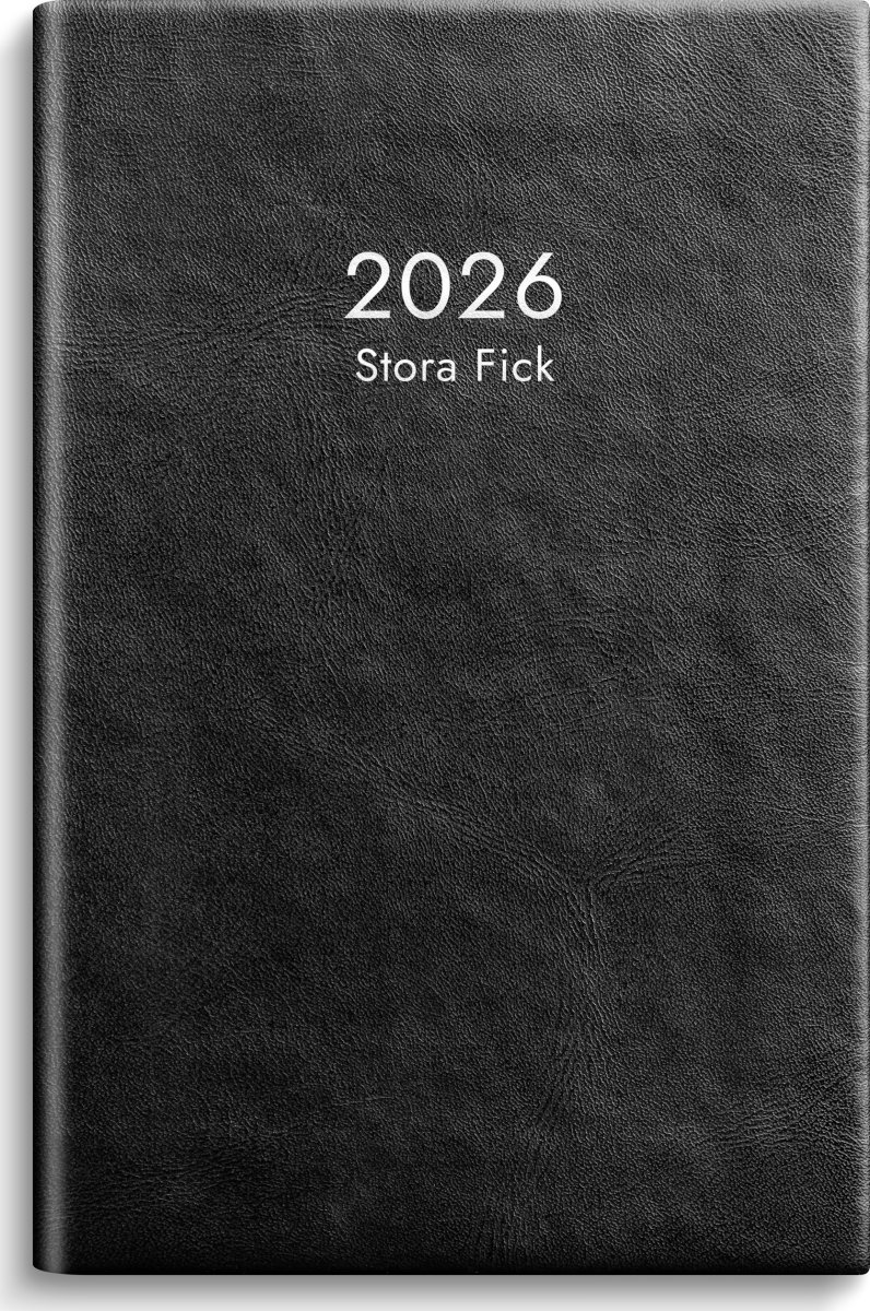 Burde 2026 Kalender, Stora Fick, Konstläder, Svart