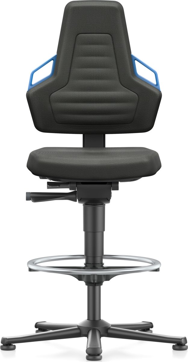 Nexxit Arbetsstol, svart/blå, Duotec, fotring