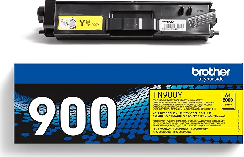 Lasertoner Brother TN900Y Gul 6000 sidor
