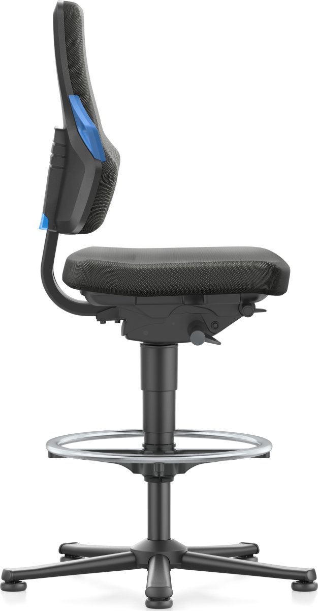 Nexxit Arbetsstol, svart/blå, Duotec, fotring