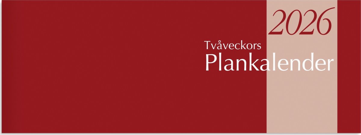 Burde 2026 Kalender, Tvåveckors Plankalender