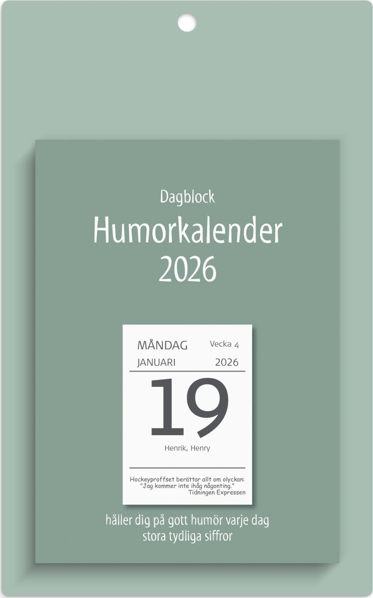 Burde 2026 Väggplån, Humor, Dagblock