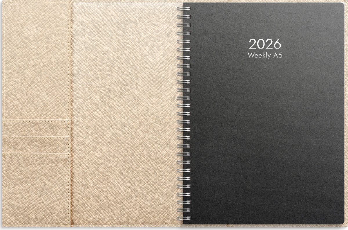 Burde 2026 Kalender Weekly A5 Tora. Konstl. Beige