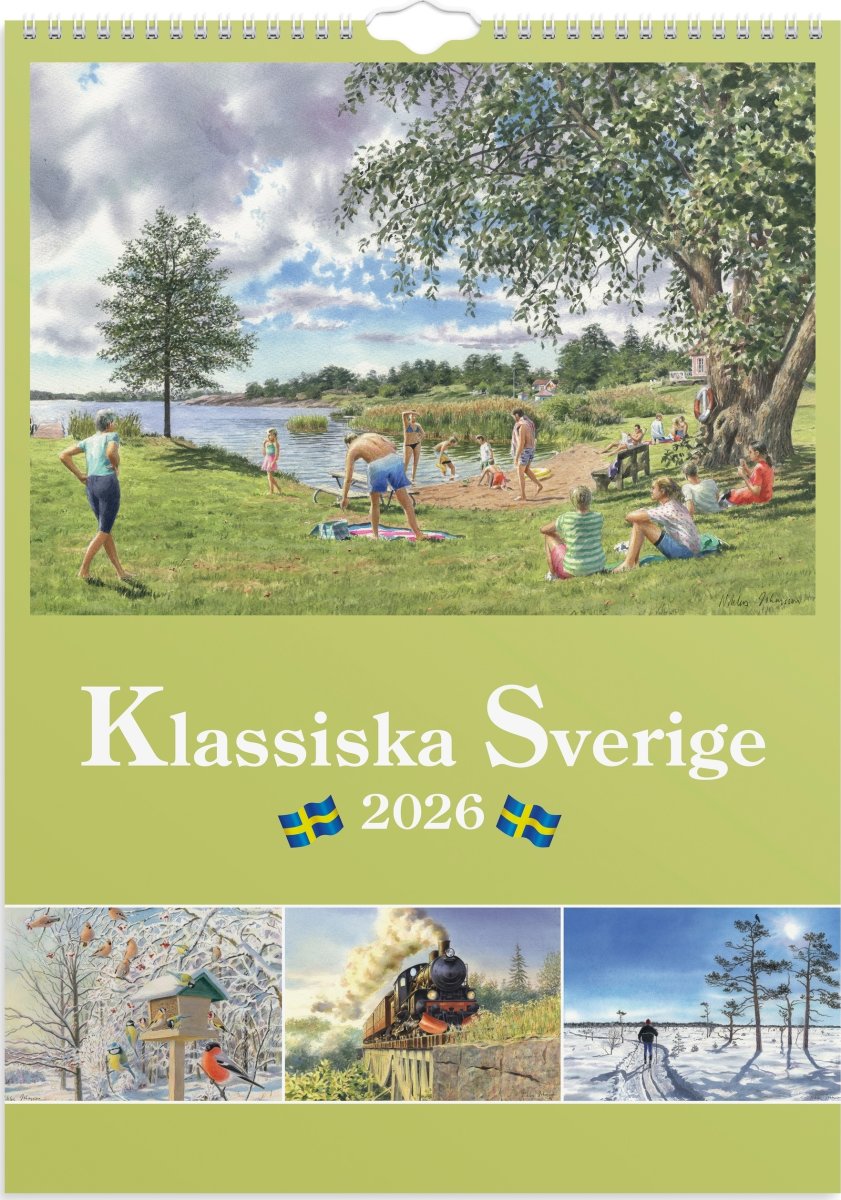 Burde 2026 Väggkalender, Klassiska Sverige
