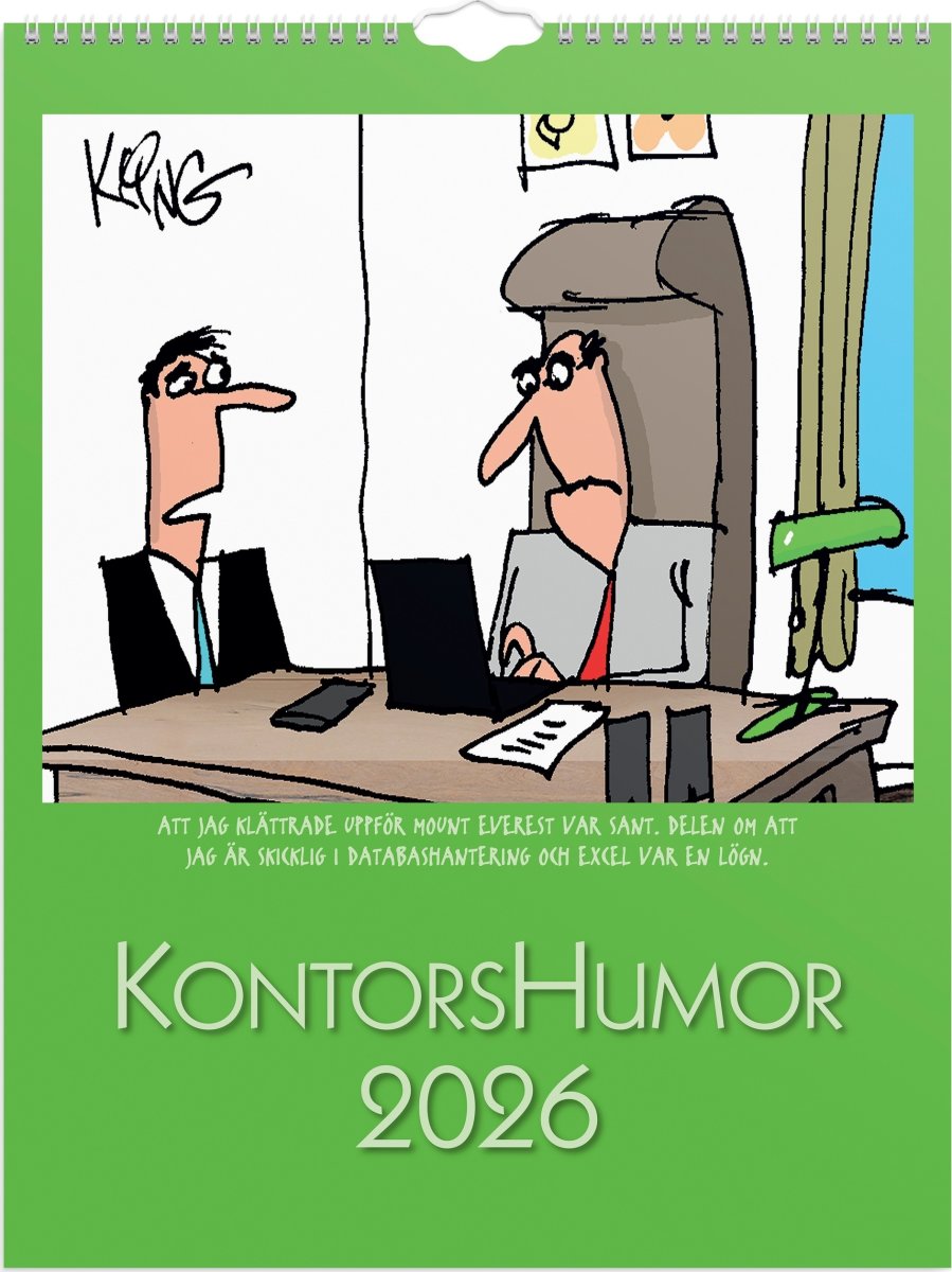Burde 2026 Väggkalender, Kontorshumor
