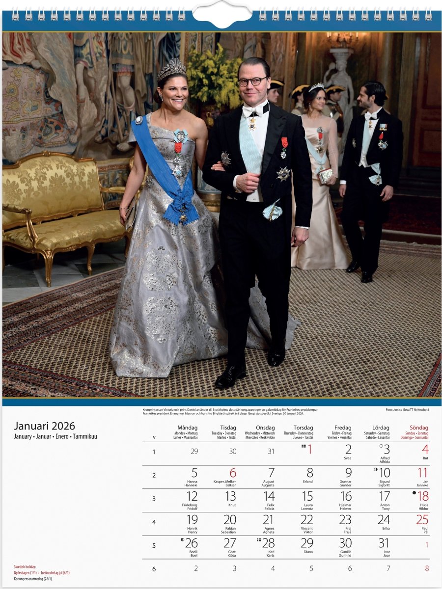 Burde 2026 Väggkalender, Kungafamiljen