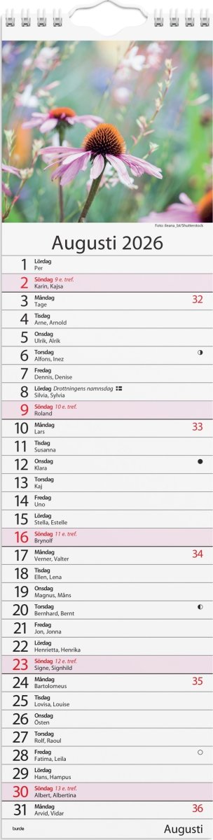 Burde 2026 Väggkalender, Lilla Hemkalendern