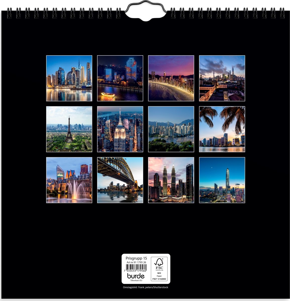 Burde 2026 Väggkalender, Skylines
