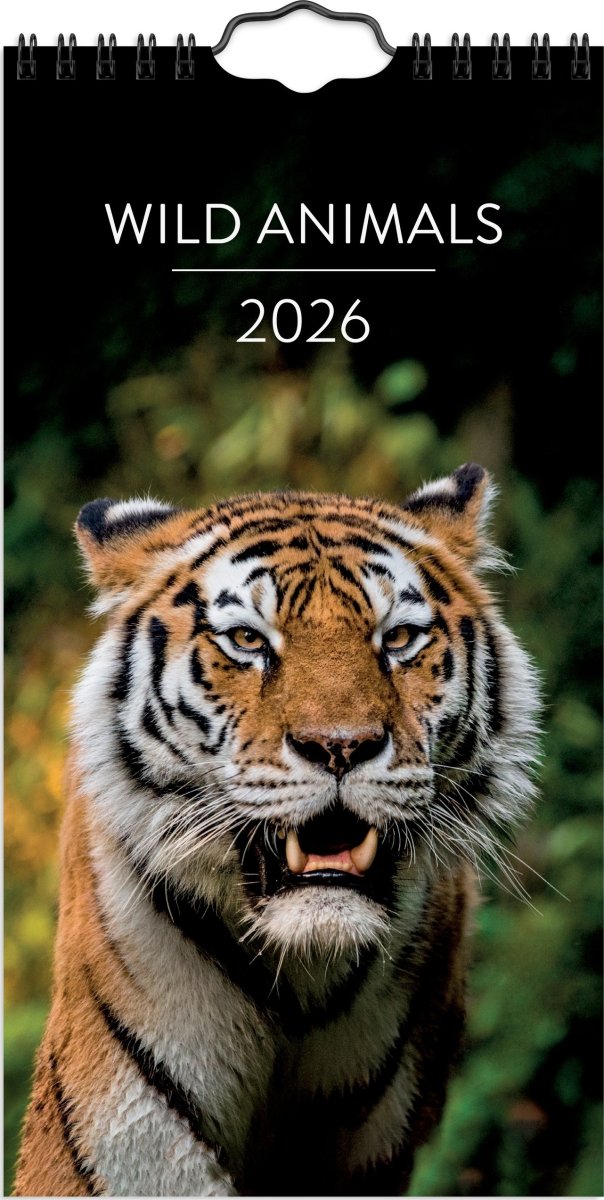 Burde 2026 Väggkalender. Wild Animals