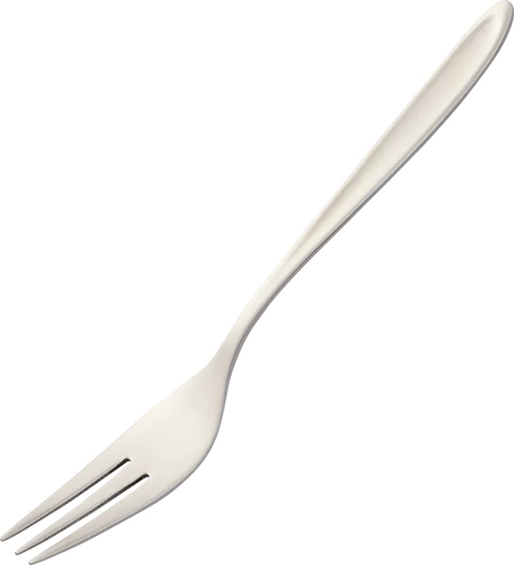 P1 Tårtgaffel, blank