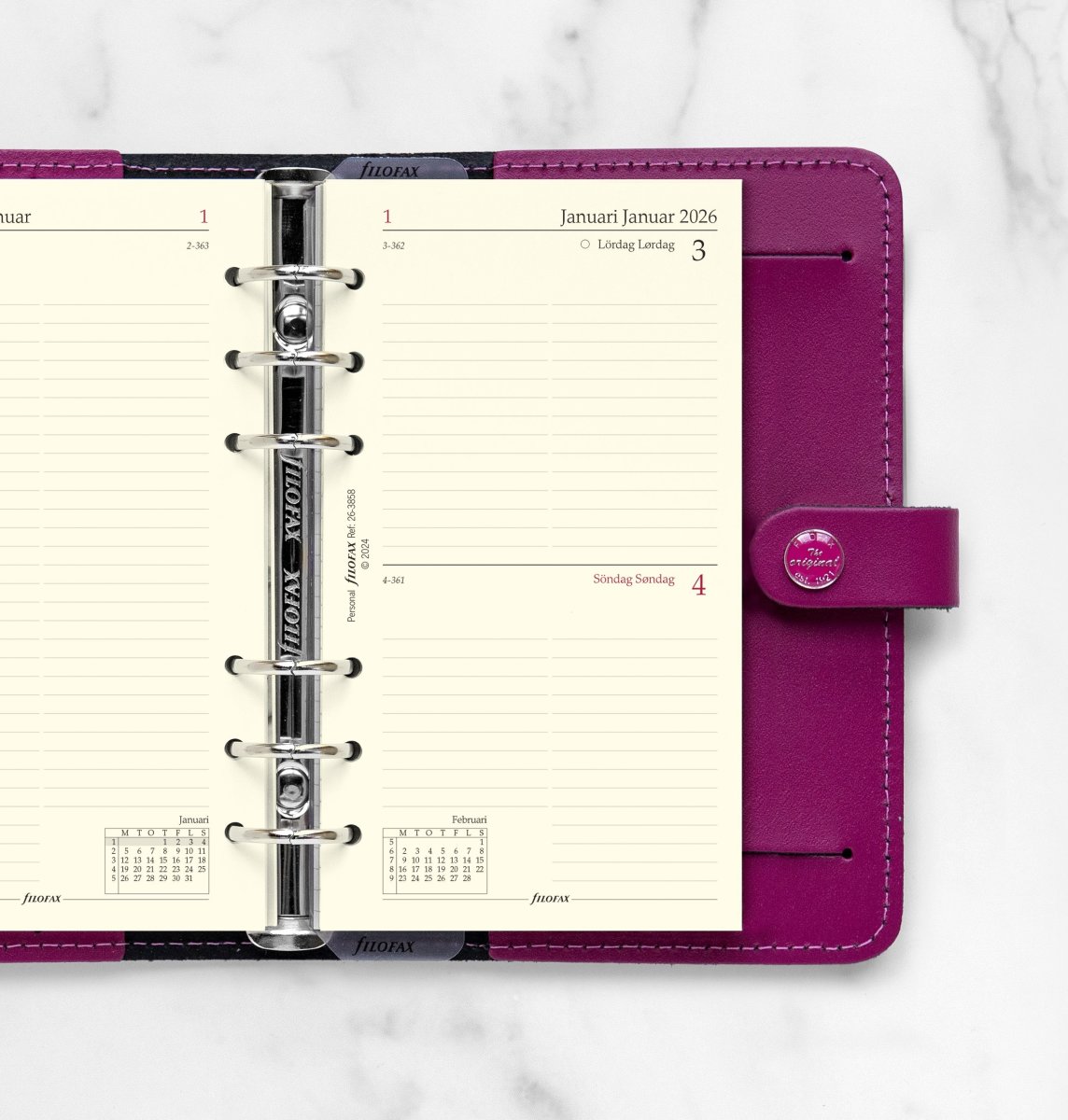 Filofax 2026 Påfyllnad | Personal | Dag