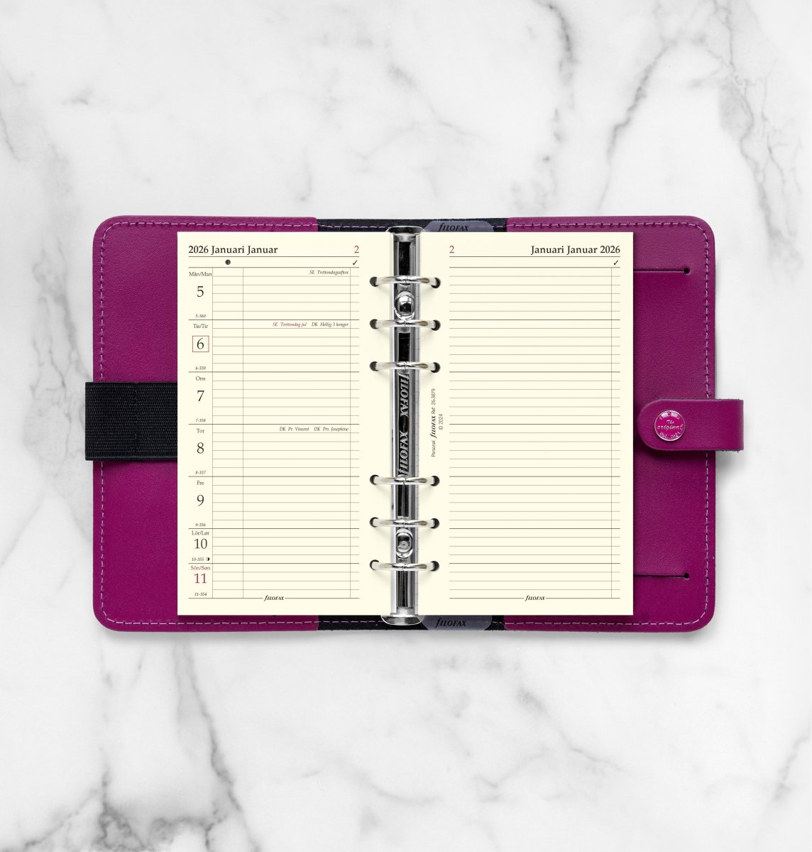 Filofax 2026 Refill | Personal | Vecka+Anteckning