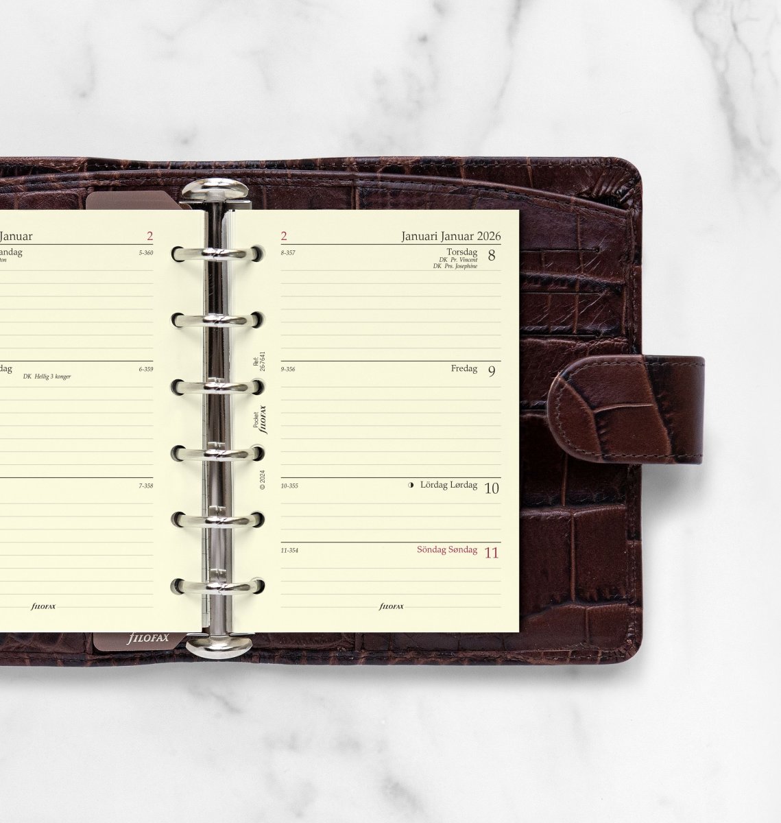 Filofax 2026 Refill | Pocket | Vecka per uppslag