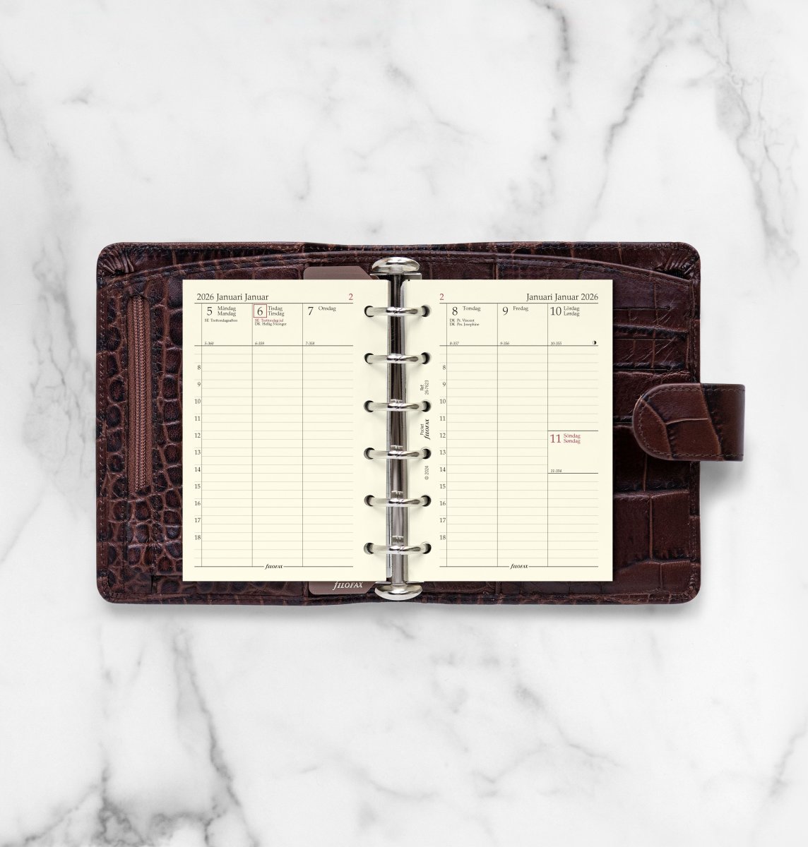 Filofax 2026 Refill | Pocket | Vecka | Högformat