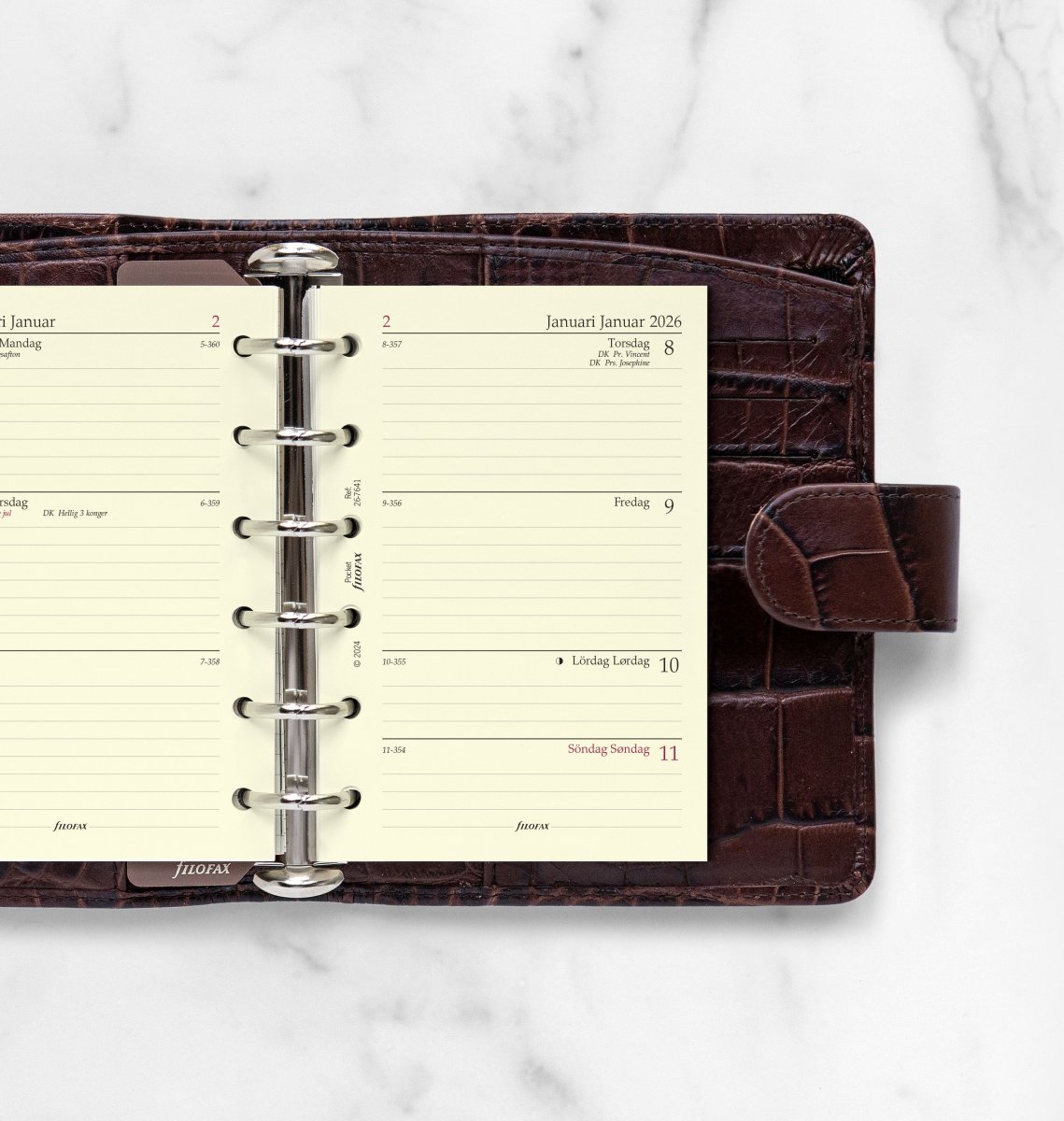 Filofax 2026 Refill | Pocket | Årspaket
