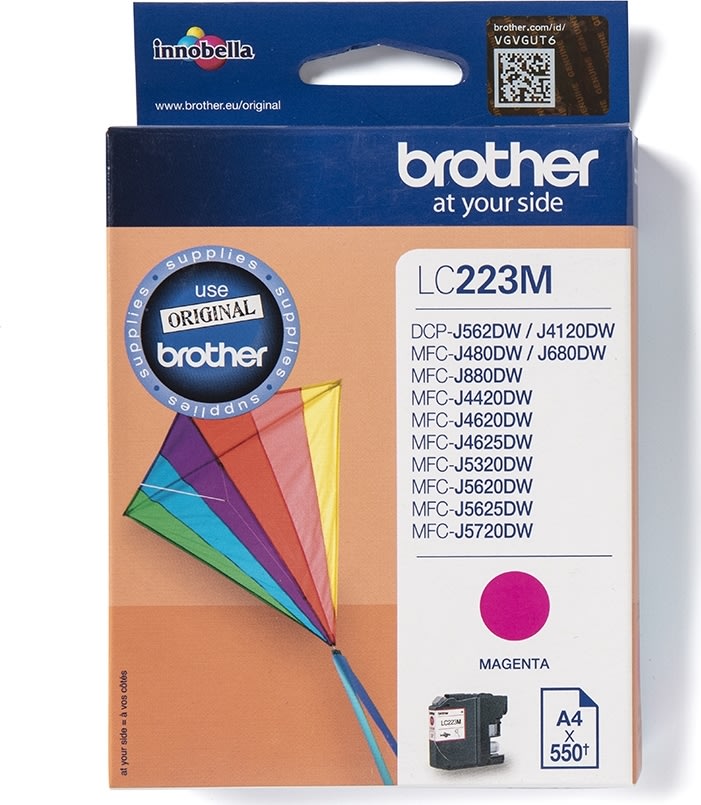 Bläckpatron Brother LC223Y Gul 550 sidor