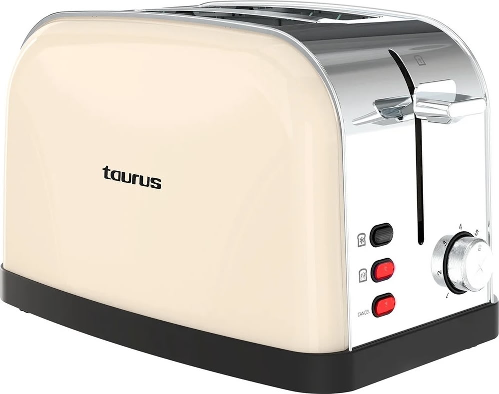 Taurus Brödrost Vintage 2 skivor, Cream