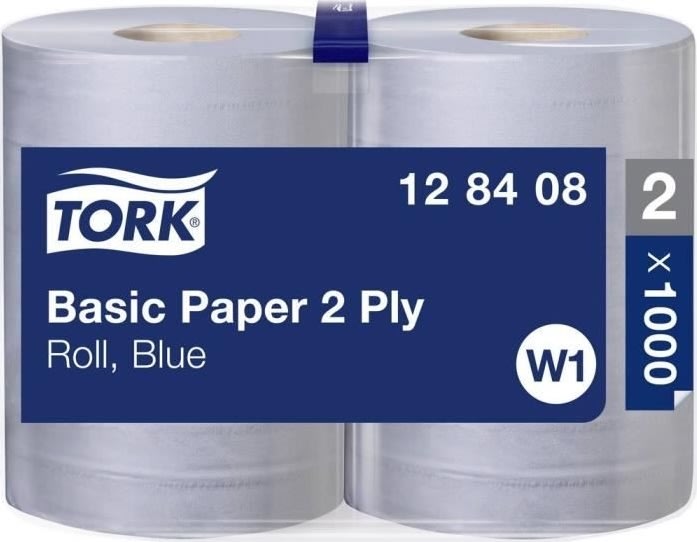 Tork W1 Basic Torkpapper, Blå, 2-lags