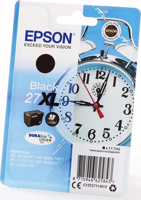 Epson 27XL bläckpatron, svart, 1100 s