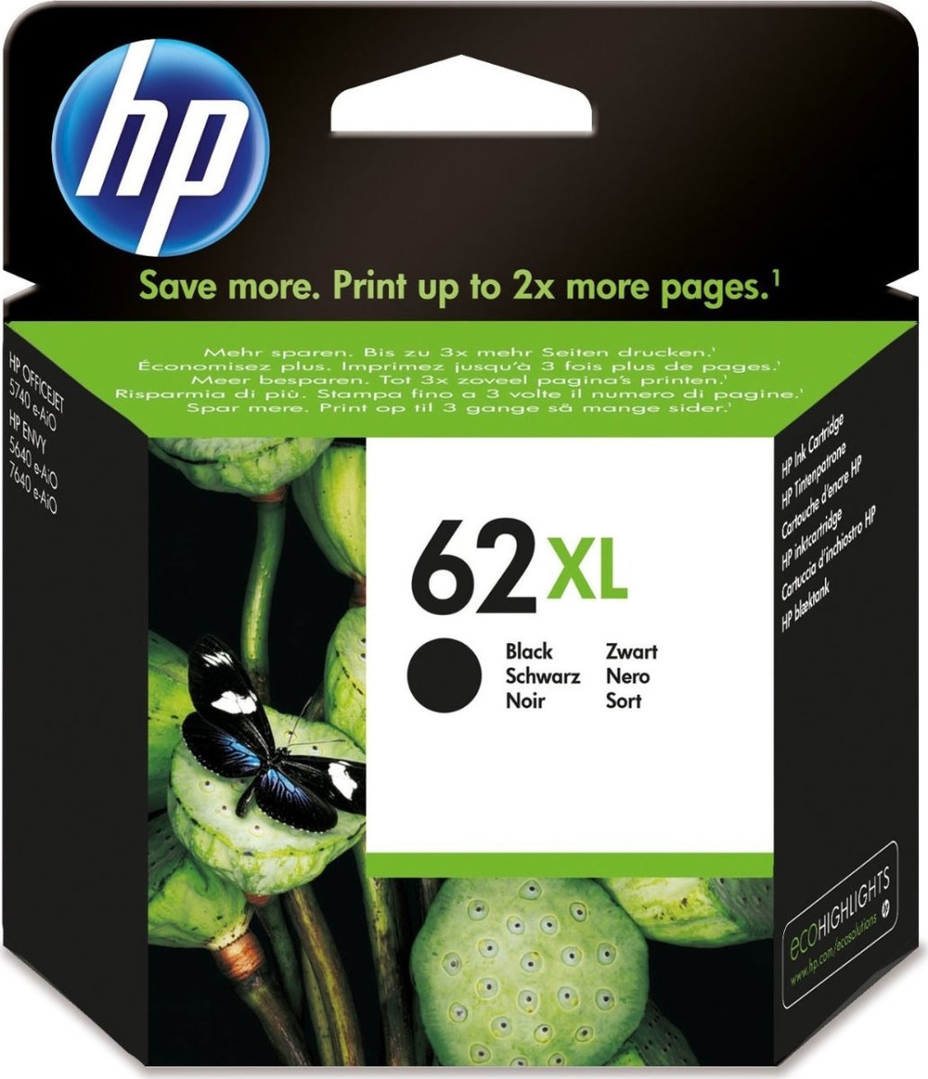 Bläckpatron HP 62XL C2P05AE Svart 600 sidor