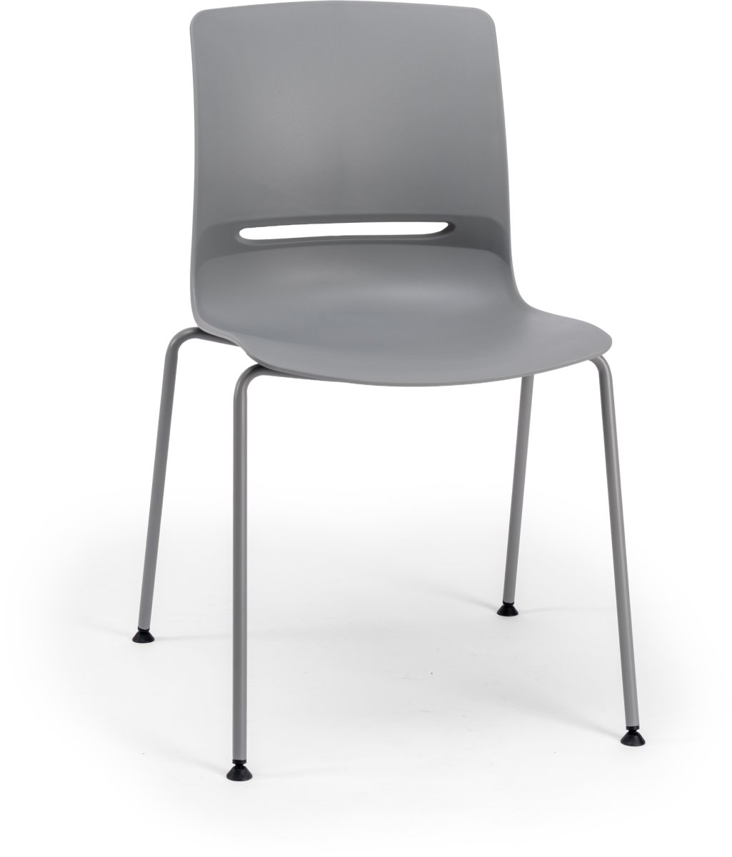 Denver kantinstol u. dyna, grå, 2 st,